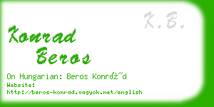 konrad beros business card